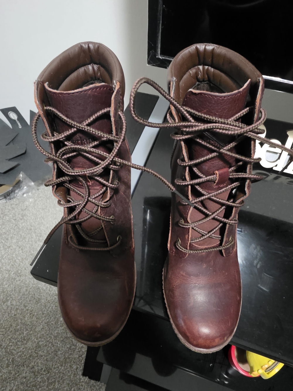 Timberland Dark Brown Leather Women's Boots